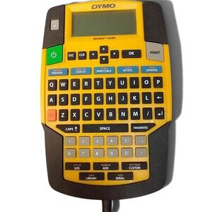 DYMO Rhino 4200 Industrial Label Maker Handheld QWERTY Keyboard Yellow TESTED